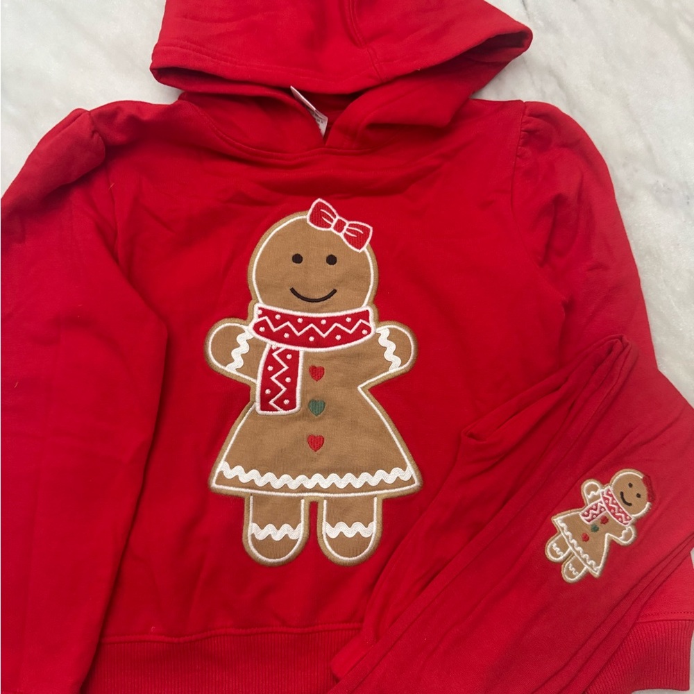 Red Gingerbread Hoodie and Pants Set